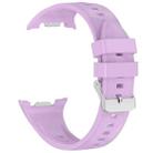 For  Samsung Galaxy Watch 8 40 / 44mm Ice Crystal Texture Silicone Watch Band(Lilac) - 2