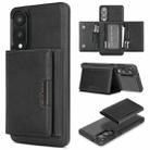 For Samsung Galaxy S25 Edge 5G Kalebol Strong Magnetic MagSafe Tri-Fold Wallet Leather Phone Case(Black) - 1