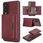For Samsung Galaxy S25 Edge 5G Kalebol Strong Magnetic MagSafe Tri-Fold Wallet Leather Phone Case(Red) - 1