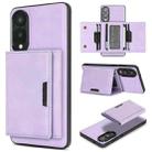 For Samsung Galaxy S25 Edge 5G Kalebol Strong Magnetic MagSafe Tri-Fold Wallet Leather Phone Case(Purple) - 1