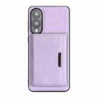 For Samsung Galaxy S25 Edge 5G Kalebol Strong Magnetic MagSafe Tri-Fold Wallet Leather Phone Case(Purple) - 2