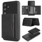 For Samsung Galaxy S24+ 5G Kalebol Strong Magnetic MagSafe Tri-Fold Wallet Leather Phone Case(Black) - 1