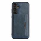 For Samsung Galaxy S24+ 5G Kalebol Strong Magnetic MagSafe Tri-Fold Wallet Leather Phone Case(Blue) - 2