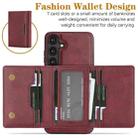 For Samsung Galaxy S23 5G Kalebol Strong Magnetic MagSafe Tri-Fold Wallet Leather Phone Case(Red) - 3