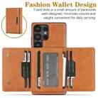 For Samsung Galaxy S22 Ultra 5G Kalebol Strong Magnetic MagSafe Tri-Fold Wallet Leather Phone Case(Brown) - 3