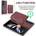 For Samsung Galaxy Z Fold7 Kalebol Strong Magnetic MagSafe Tri-Fold Wallet Leather Phone Case(Red) - 3