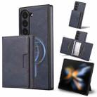 For Samsung Galaxy Z Fold7 Kalebol Strong Magnetic MagSafe Tri-Fold Wallet Leather Phone Case(Blue) - 2