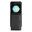 For Samsung Galaxy Z Flip6 Kalebol Strong Magnetic MagSafe Tri-Fold Wallet Leather Phone Case(Black) - 2