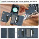 For Samsung Galaxy Z Flip6 Kalebol Strong Magnetic MagSafe Tri-Fold Wallet Leather Phone Case(Blue) - 3