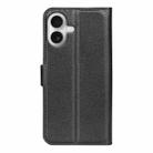 For iPhone 17 Litchi Texture Horizontal Flip Leather Phone Case with Holder(Black) - 3