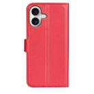 For iPhone 17 Litchi Texture Horizontal Flip Leather Phone Case with Holder(Red) - 3
