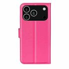 For iPhone 17 Pro Litchi Texture Horizontal Flip Leather Phone Case with Holder(Rose Red) - 3