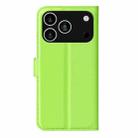 For iPhone 17 Pro Litchi Texture Horizontal Flip Leather Phone Case with Holder(Green) - 3