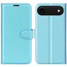 For iPhone 17 Air Litchi Texture Horizontal Flip Leather Phone Case with Holder(Blue) - 1