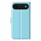 For iPhone 17 Air Litchi Texture Horizontal Flip Leather Phone Case with Holder(Blue) - 3