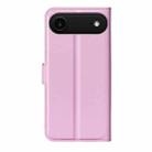 For iPhone 17 Air Litchi Texture Horizontal Flip Leather Phone Case with Holder(Pink) - 3