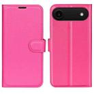 For iPhone 17 Air Litchi Texture Horizontal Flip Leather Phone Case with Holder(Rose Red) - 1