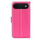 For iPhone 17 Air Litchi Texture Horizontal Flip Leather Phone Case with Holder(Rose Red) - 3