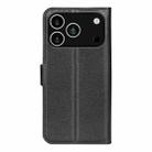 For iPhone 17 Pro Max Litchi Texture Horizontal Flip Leather Phone Case with Holder(Black) - 3