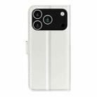 For iPhone 17 Pro Max Litchi Texture Horizontal Flip Leather Phone Case with Holder(White) - 3