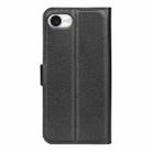 For iPhone 16e Litchi Texture Horizontal Flip Leather Phone Case with Holder(Black) - 3