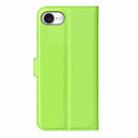 For iPhone 16e Litchi Texture Horizontal Flip Leather Phone Case with Holder(Green) - 3