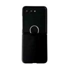 For Motorola Moto 50 Ultra Electricplating Ring Buckle Folding Phone Case(Black) - 1
