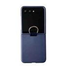 For Motorola Moto 50 Ultra Electricplating Ring Buckle Folding Phone Case(Blue) - 1