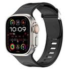 For Apple Watch 46mm / 49mm / 45mm / 44mm Explorer Silicone Watch Band(Black) - 1