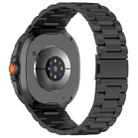 For Samsung Galaxy Watch 8 40 / 44mm Slim Three Beads Stainless Steel Watch Band(Black) - 1