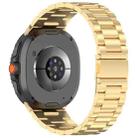 For Samsung Galaxy Watch 8 40 / 44mm Slim Three Beads Stainless Steel Watch Band(Gold) - 1