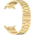 For Samsung Galaxy Watch 8 40 / 44mm Slim Three Beads Stainless Steel Watch Band(Gold) - 2