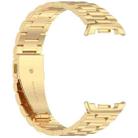 For Samsung Galaxy Watch 8 40 / 44mm Slim Three Beads Stainless Steel Watch Band(Gold) - 3