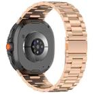 For Samsung Galaxy Watch 8 40 / 44mm Slim Three Beads Stainless Steel Watch Band(Rose Pink) - 1