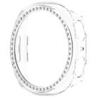 For Samsung Galaxy Watch 8 44mm Single Row Diamond Half Coverage Hollow PC Watch Case(Transparent) - 3