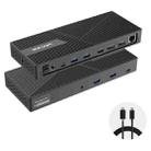 WAVLINK UG69PD24 12-in-1 PD 100W Charging Displaylink Docking Station For Thunderbolt 4 / 3(UK Plug) - 1