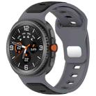For Samsung Galaxy Watch 8 40 / 44mm Reverse Buckle Two Color Silicone Watch Band(Gray Black) - 1