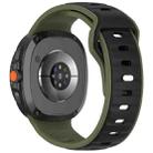 For Samsung Galaxy Watch 8 40 / 44mm Reverse Buckle Two Color Silicone Watch Band(Army Green Black) - 2