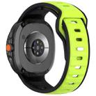 For Samsung Galaxy Watch 8 40 / 44mm Reverse Buckle Two Color Silicone Watch Band(Black Lime) - 2