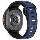 For Samsung Galaxy Watch 8 40 / 44mm Reverse Buckle Two Color Silicone Watch Band(Black Blue) - 2