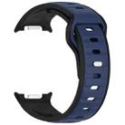 For Samsung Galaxy Watch 8 40 / 44mm Reverse Buckle Two Color Silicone Watch Band(Black Blue) - 3
