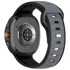 For Samsung Galaxy Watch 8 40 / 44mm Reverse Buckle Two Color Silicone Watch Band(Black Gray) - 2