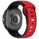 For Samsung Galaxy Watch 8 40 / 44mm Reverse Buckle Two Color Silicone Watch Band(Black Red) - 2