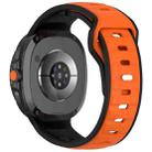 For Samsung Galaxy Watch 8 40 / 44mm Reverse Buckle Two Color Silicone Watch Band(Black Orange) - 2