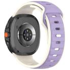 For Samsung Galaxy Watch 8 40 / 44mm Reverse Buckle Two Color Silicone Watch Band(Starlight Purple) - 2