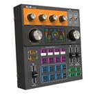 C200 For Live Streaming / Singing Sound Card Audio Mixer Bluetooth Adjustable Mixing Console(Black) - 1