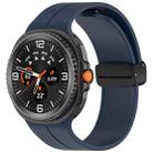 For Samsung Galaxy Watch 8 40mm / 44mm Folding Magnetic Buckle Silicone Watch Band(Midnight Blue) - 1