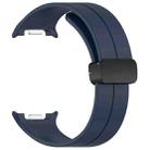 For Samsung Galaxy Watch 8 40mm / 44mm Folding Magnetic Buckle Silicone Watch Band(Midnight Blue) - 2