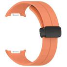 For Samsung Galaxy Watch 8 40mm / 44mm Folding Magnetic Buckle Silicone Watch Band(Orange) - 2