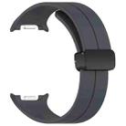 For Samsung Galaxy Watch 8 40mm / 44mm Folding Magnetic Buckle Silicone Watch Band(Platinum Steel Gray) - 2